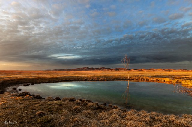 Atardecer desde el hide