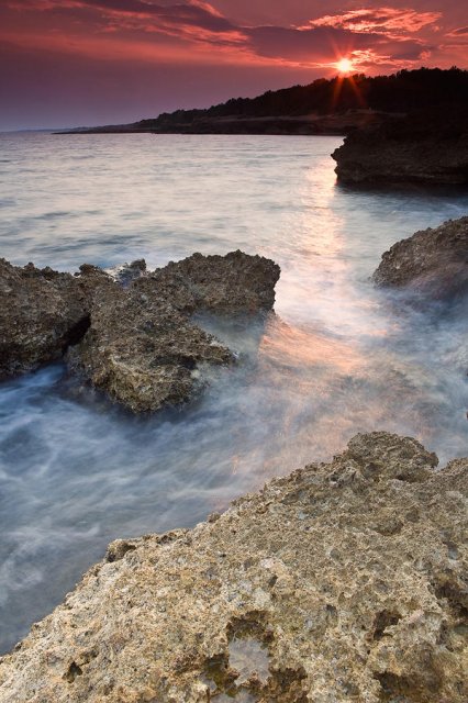 Atardecer en la costa de Tarragona